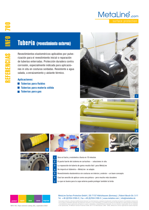 Serie 700: Tubería (revestimiento externo)