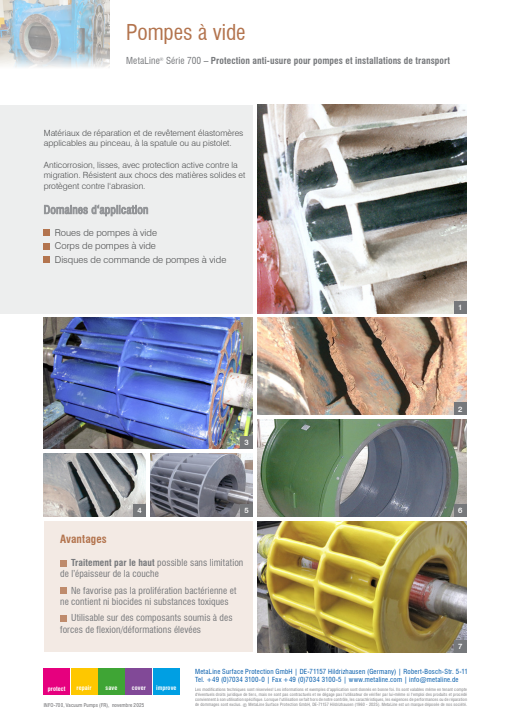 Pompes à vide: Protection anti-usure pour pompes et installations de transport