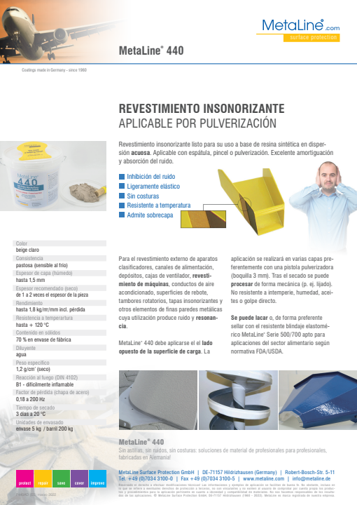 MetaLine 440: Revestimiento insonorizante