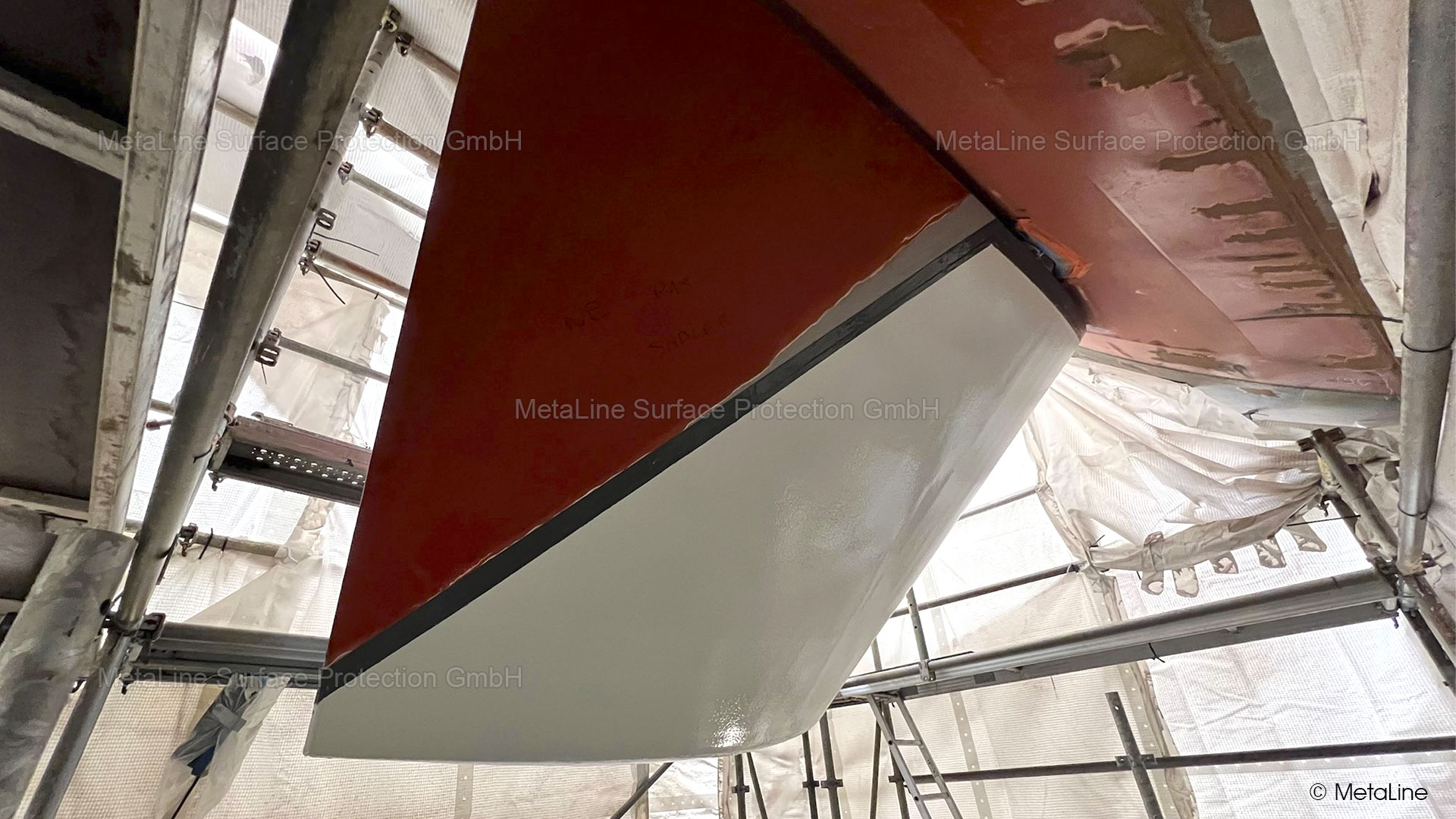 Fins stabilizer protective coating - isn't good paint enough to protect these stabilizers? MetaLine elastomer coatings are always understood as additional safety! Especially on the underwater hull, which can only be serviced in dry dock, such an additional MetaLine “insurance” makes sense!