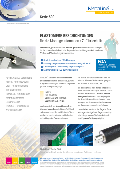 Serie 500: Beschichtungen für die Montageautomation