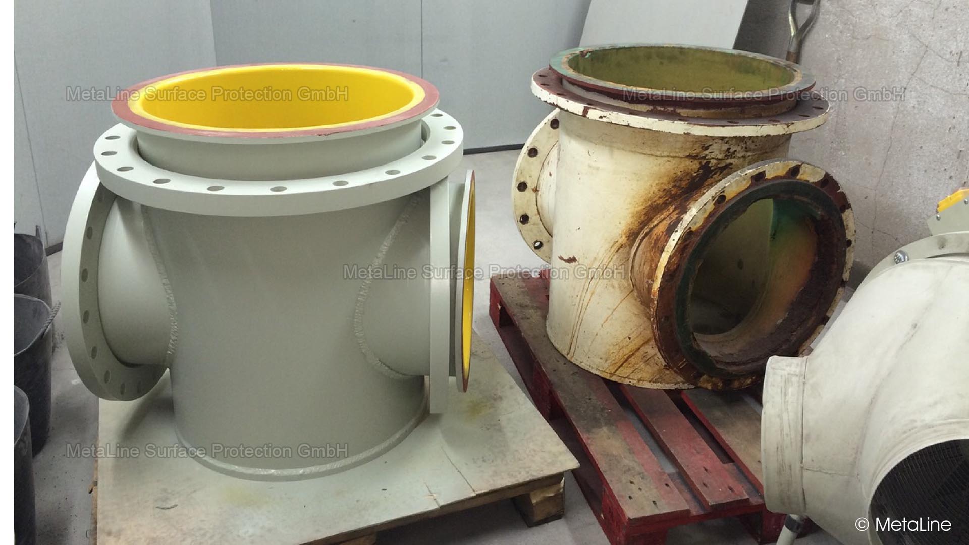1477-0093A45_Strainer_Auskleidung_seachest_corrosion_protective_lining