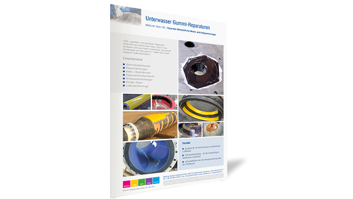 Underwater Rubber Repairs: Repair materials for soft and hard rubber linings