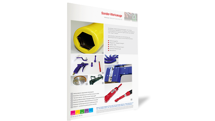 Outils spéciaux: Revêtements tactiles pour outils destinés à la protection lors du montage