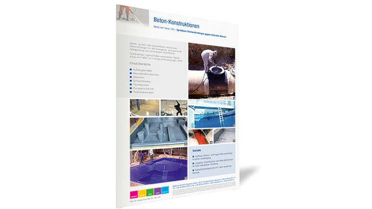 Constructions en béton: Joints de surface pulvérisables contre l’eau stagnante